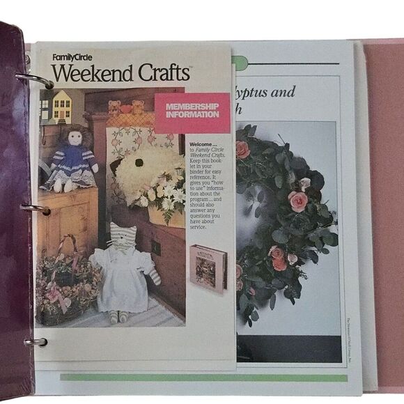 Vintage Family Circle's Weekend Crafts Binder Craft Cards & Patterns Crafting - Picture 5 of 7